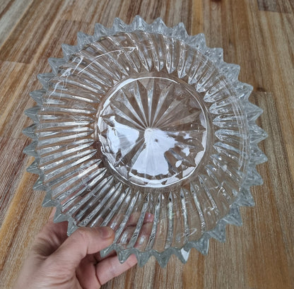 Mid Century Retro Cut Glass Bowl