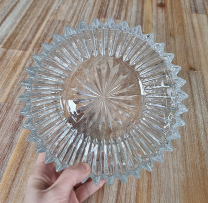 Mid Century Retro Cut Glass Bowl