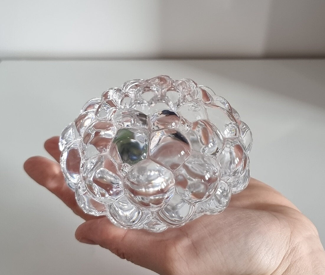 Orrefors Raspberry Votive Glass Tealight Holder By Anne Nilsson