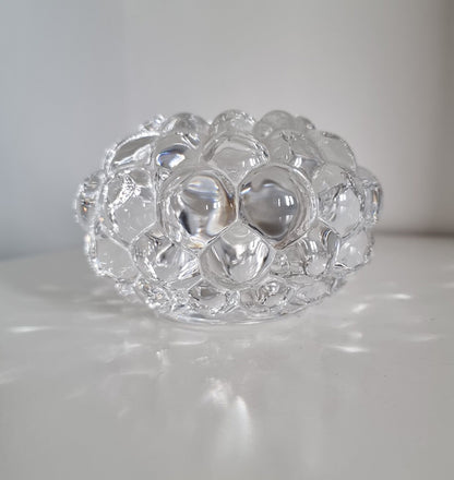 Orrefors Raspberry Votive Glass Tealight Holder By Anne Nilsson