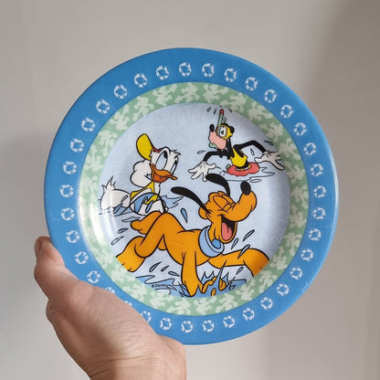 Vintage Arcopal France Mickey Kids - Pluto, Goofy & Donald Duck Milk Glass Plate