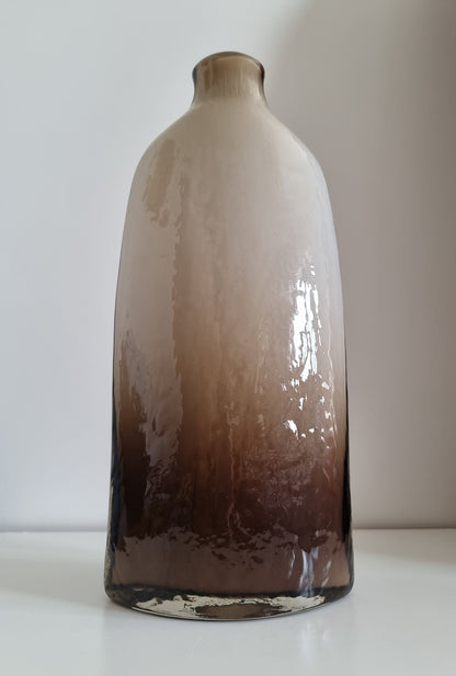 Retro Vintage Ombre Textured Glass Vase