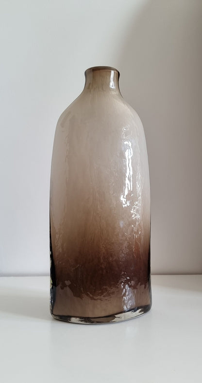 Retro Vintage Ombre Textured Glass Vase