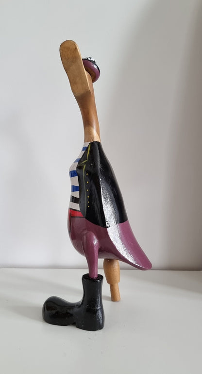 Hand Carved Wooden Pirate Duck