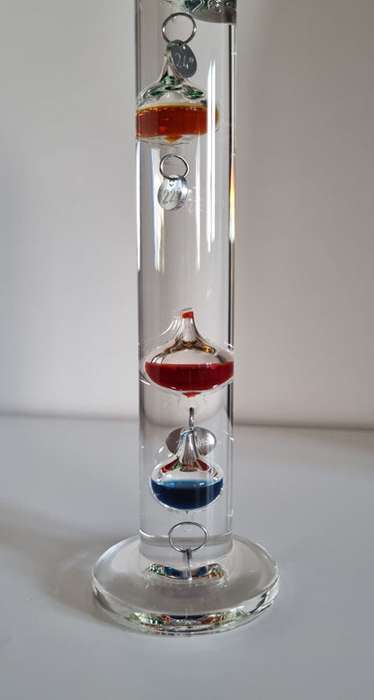 Galileo Glass Thermometer With Multicoloured Floating Balls