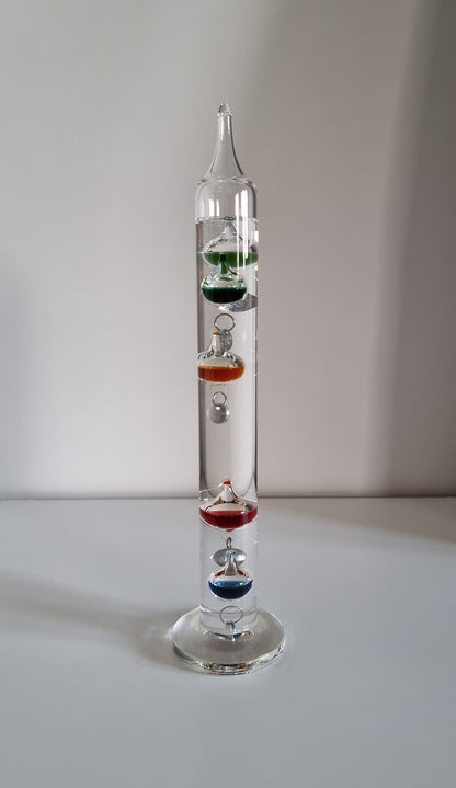 Galileo Glass Thermometer With Multicoloured Floating Balls