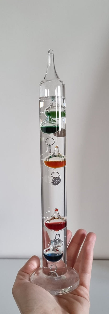 Galileo Glass Thermometer With Multicoloured Floating Balls