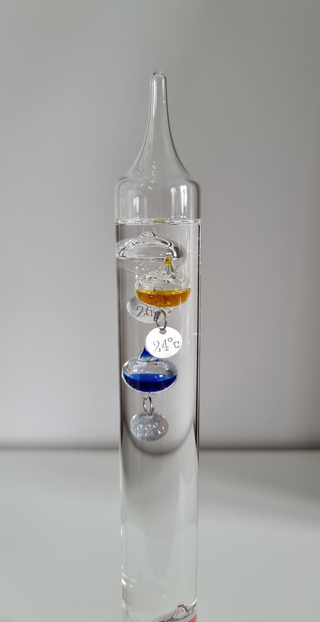 Galileo Glass Thermometer With Multicoloured Floating Balls