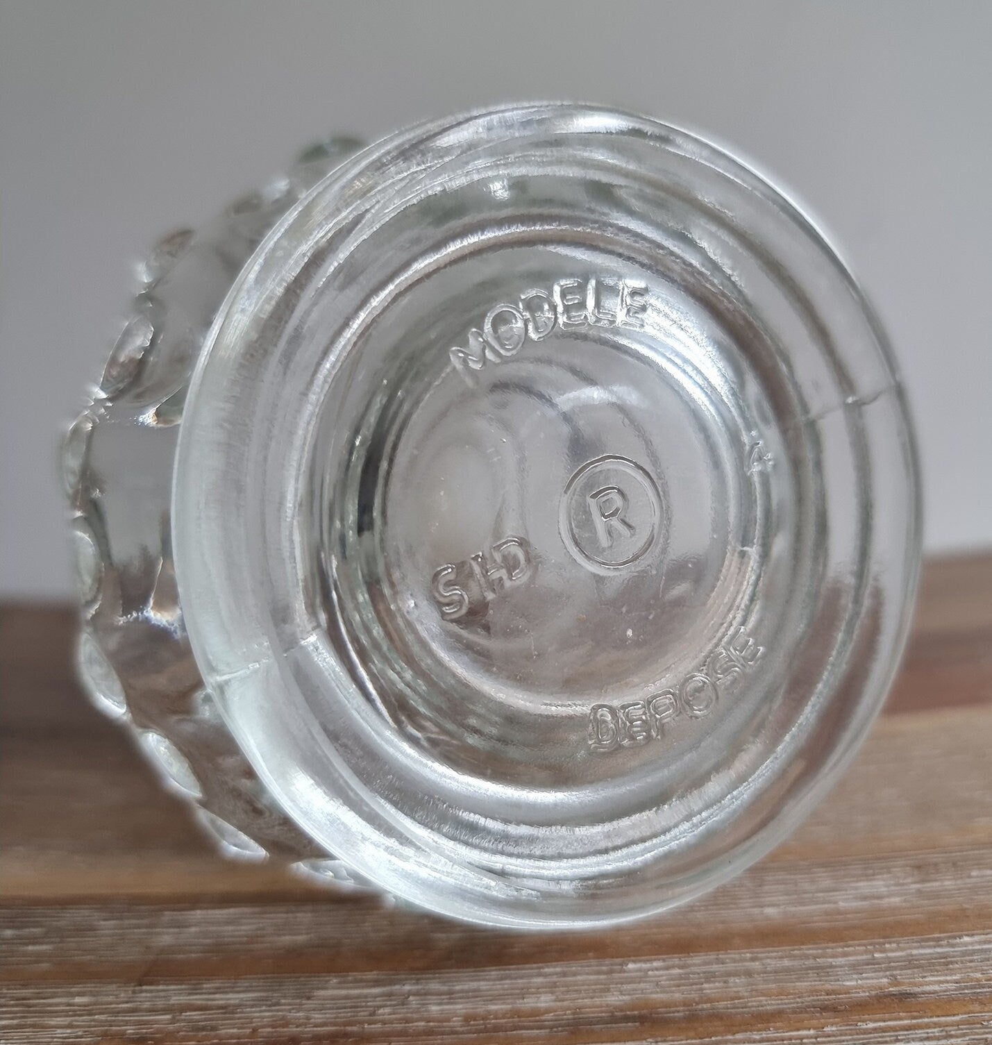 Vintage Italian Empoli Clear Glass Genie Bottle/Decanter