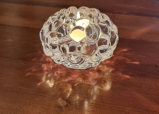 Orrefors Raspberry Votive Glass Tealight Holder By Anne Nilsson