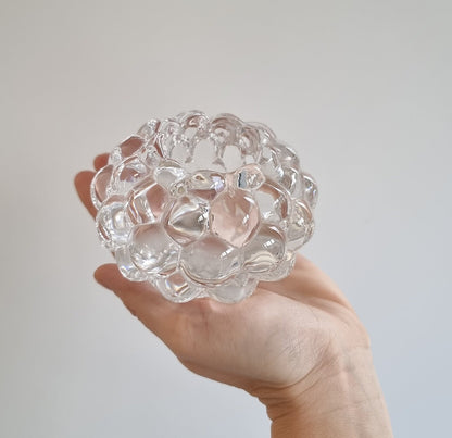 Orrefors Raspberry Votive Glass Tealight Holder By Anne Nilsson