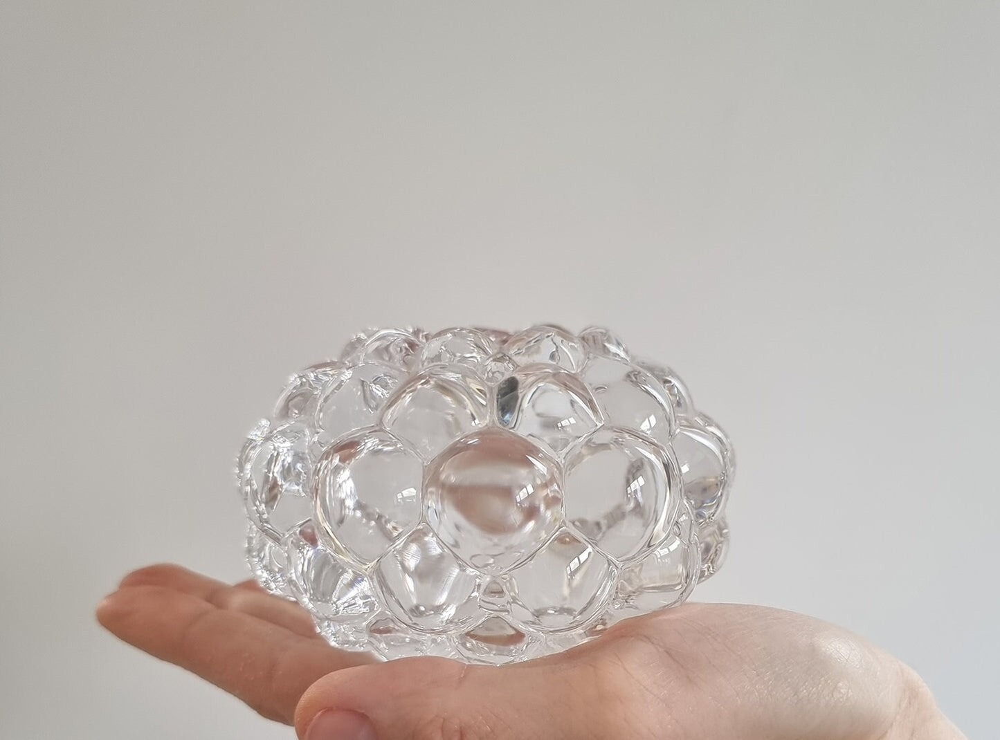 Orrefors Raspberry Votive Glass Tealight Holder By Anne Nilsson