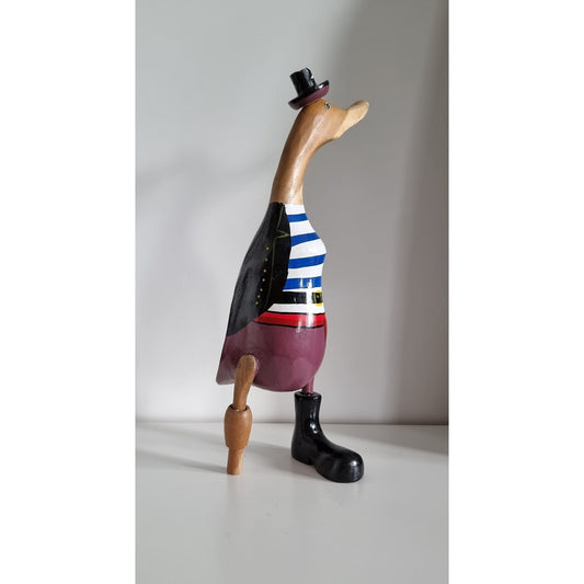 Hand Carved Wooden Pirate Duck