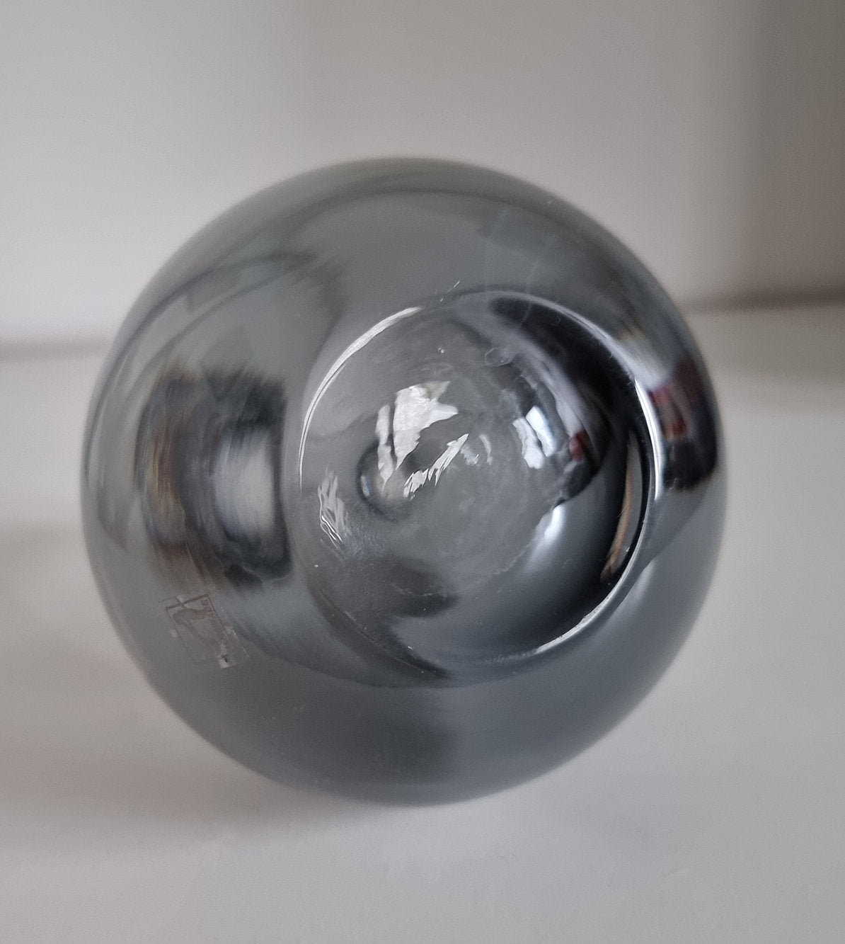 Nordic Style Glass Bud Vase | Smoked Grey Glass | Drop Shape Vase | Thick Glass Display Vase