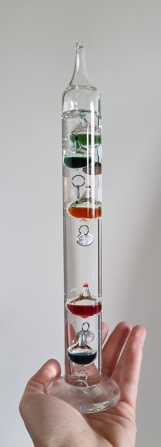 Galileo Glass Thermometer With Multicoloured Floating Balls