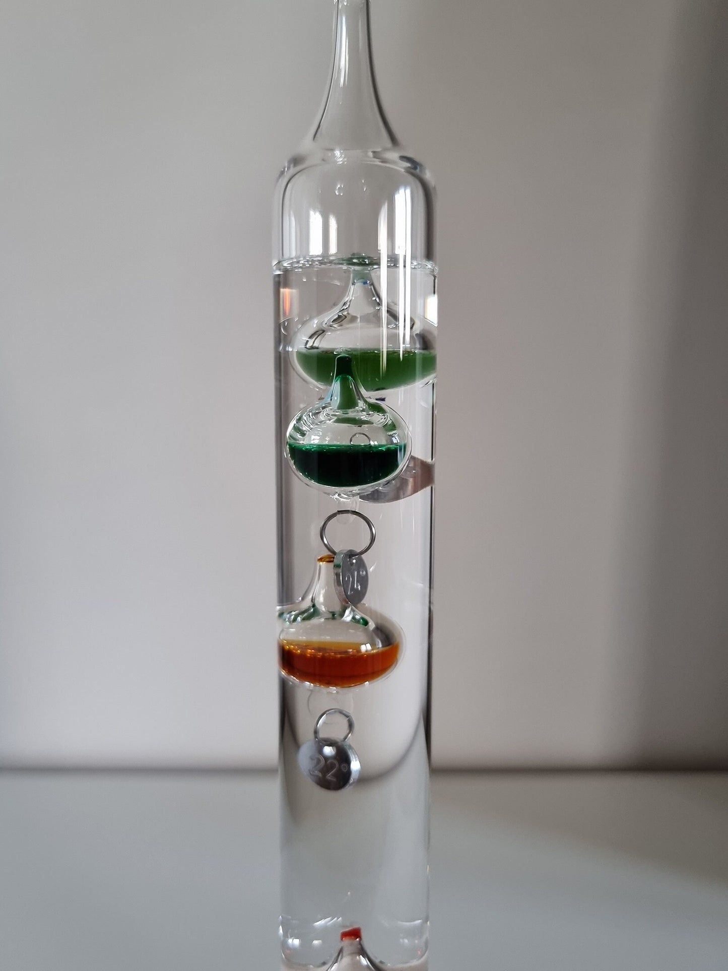 Galileo Glass Thermometer With Multicoloured Floating Balls