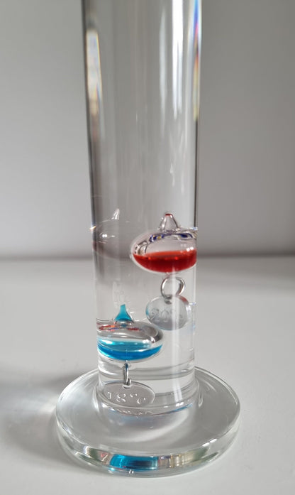 Galileo Glass Thermometer With Multicoloured Floating Balls