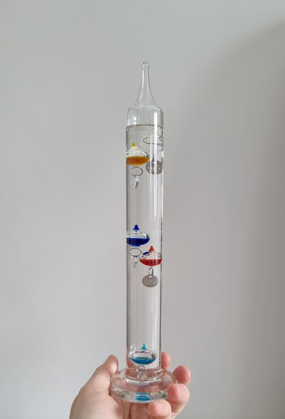 Galileo Glass Thermometer With Multicoloured Floating Balls