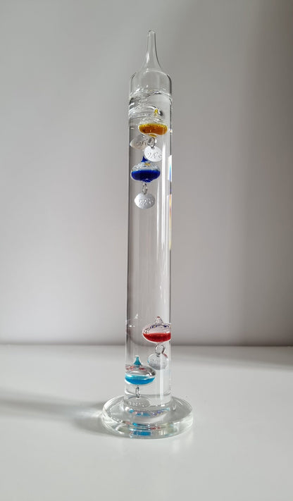 Galileo Glass Thermometer With Multicoloured Floating Balls