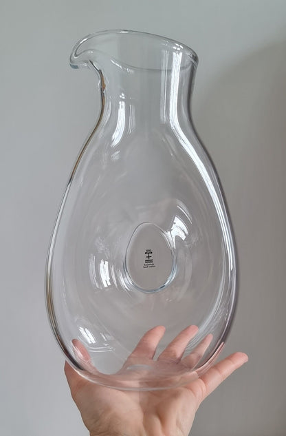 Skruf Glasbruk Sweden 'Munskänk' Glass Jug/Carafe By Jan Håkansson