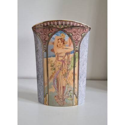 Alphonse Mucha 'Brightness Of Day, Night's Rest 1897' Limited Edition Porcelain Vase By Goebel Artis Orbis