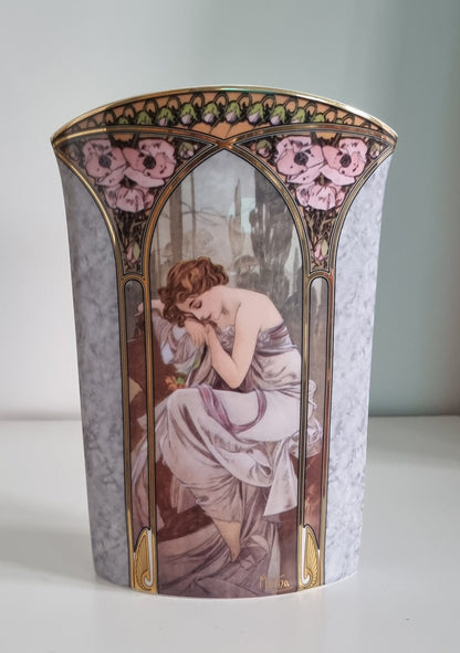 Alphonse Mucha 'Brightness Of Day, Night's Rest 1897' Limited Edition Porcelain Vase By Goebel Artis Orbis