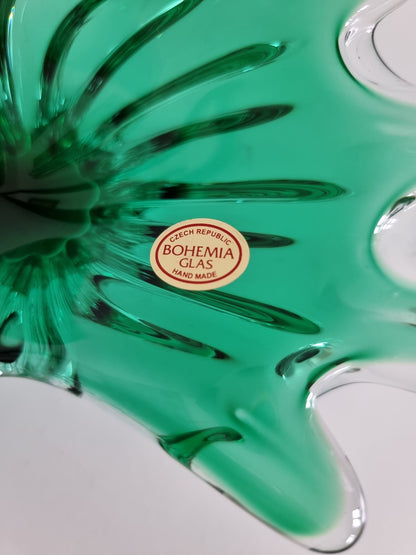 Vintage Czech Bohemia Art Glass Dish