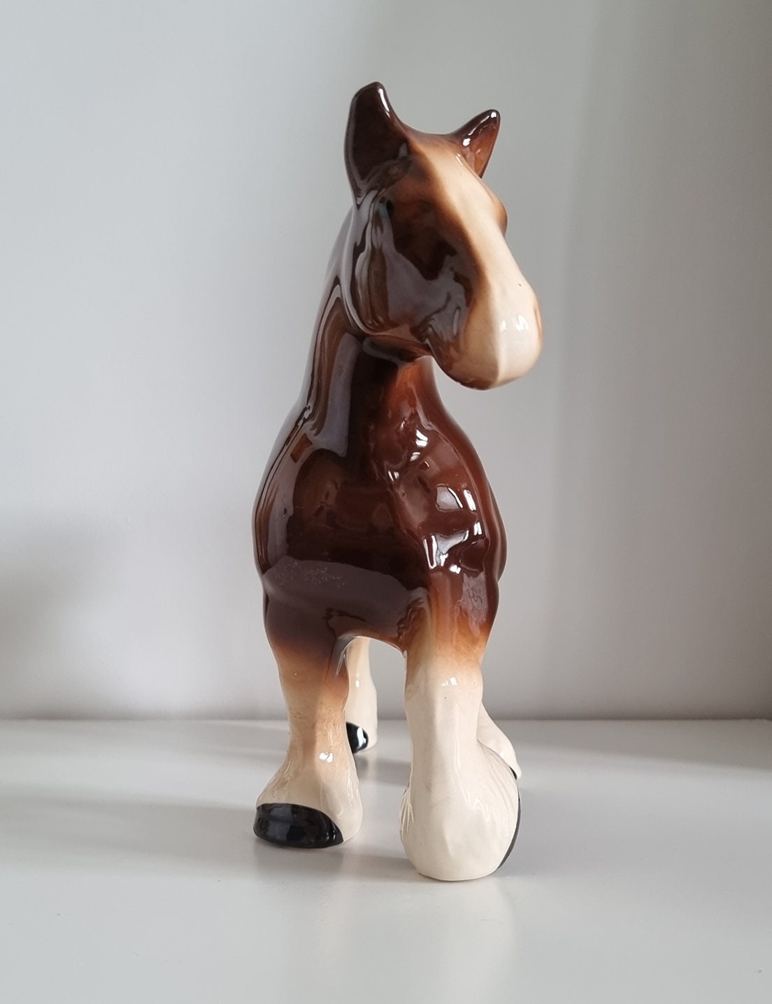 Vintage Large Shire Horse Ceramic Figure