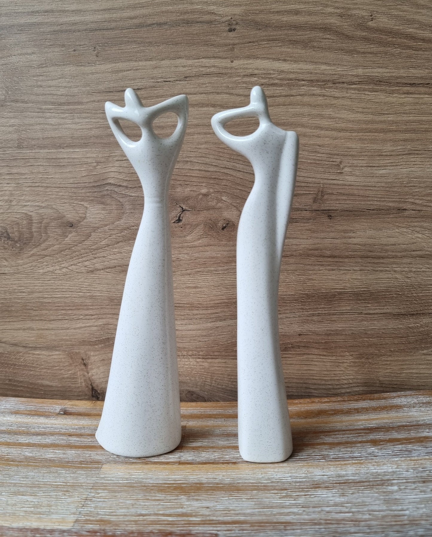 Pair Of Mid-Century Female Ceramic Sculpture Figures