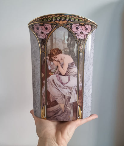 Alphonse Mucha 'Brightness Of Day, Night's Rest 1897' Limited Edition Porcelain Vase By Goebel Artis Orbis