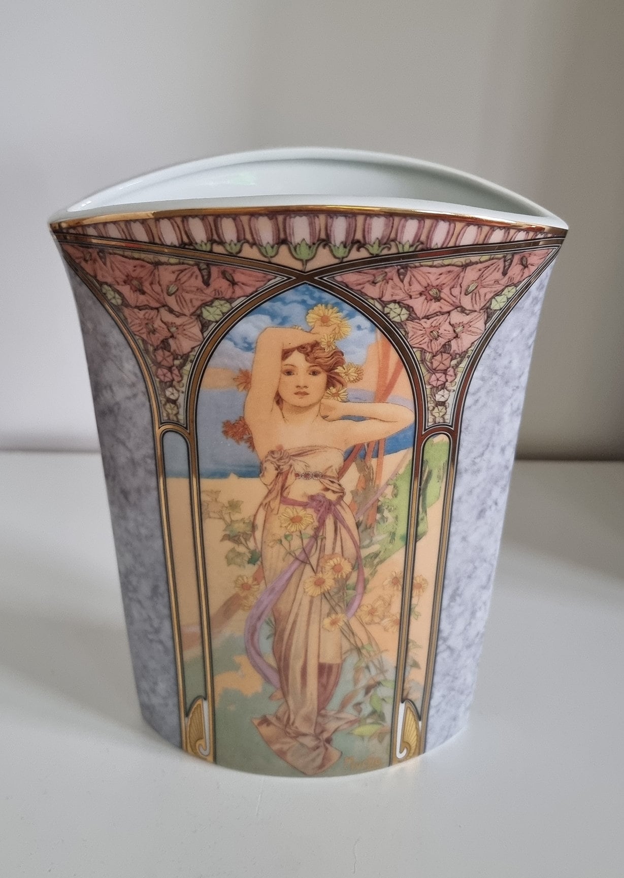 Alphonse Mucha 'Brightness Of Day, Night's Rest 1897' Limited Edition Porcelain Vase By Goebel Artis Orbis