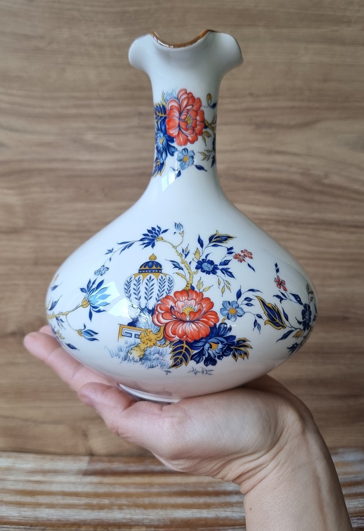 Vintage Crown Staffordshire Fine Bone China 'Penang' Vase