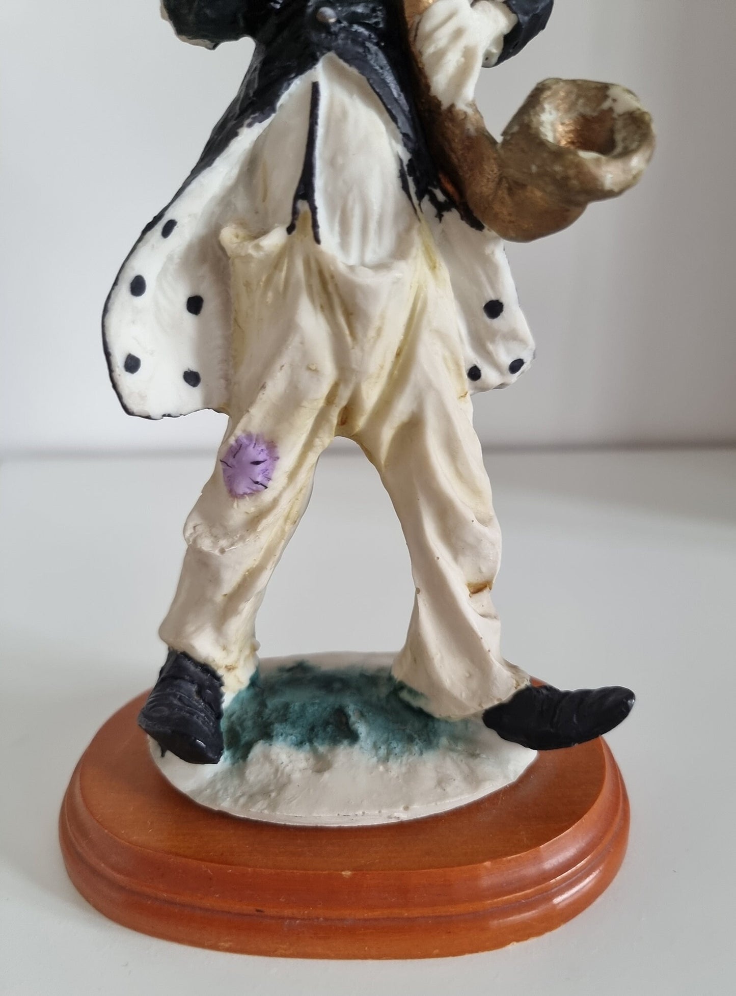 Vintage Woolbro Clown Playing Saxophone Figurine