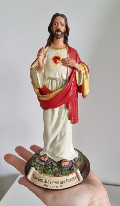 Vintage The Danbury Mint Sacred Heart Of Jesus Figurine Statue