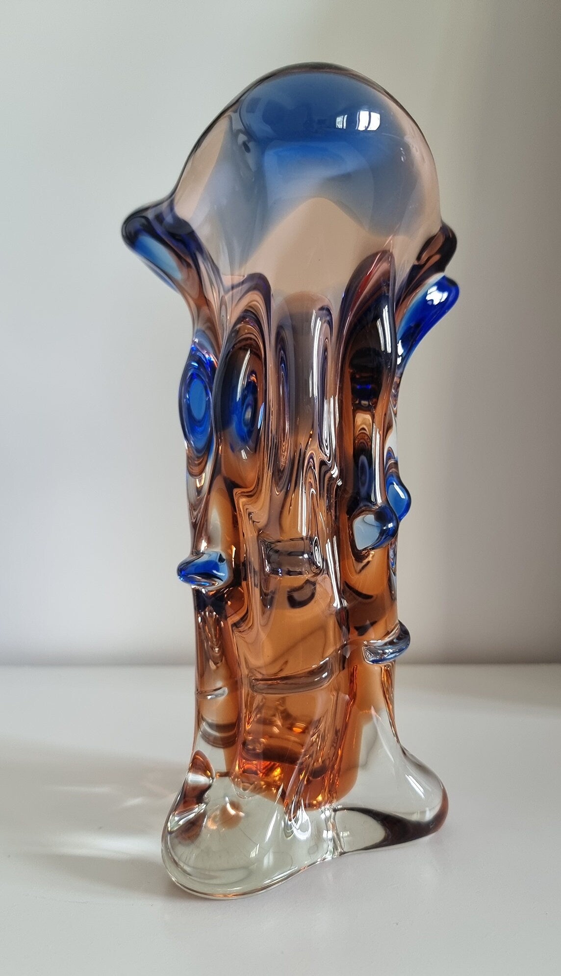 Mid-Century Mstisov 'Niagara' Art Glass Vase Designed By Karel Zemek