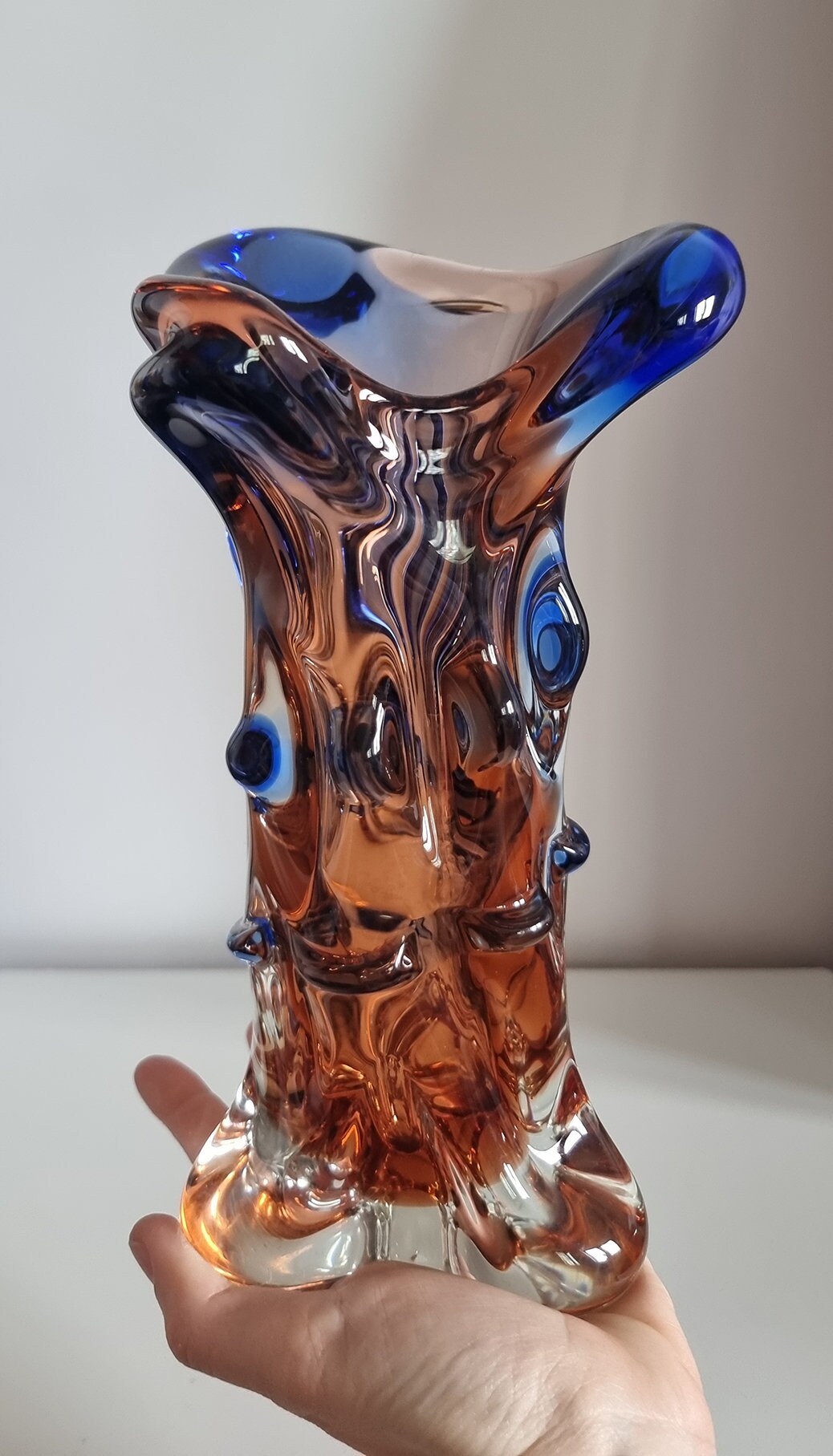 Mid-Century Mstisov 'Niagara' Art Glass Vase Designed By Karel Zemek