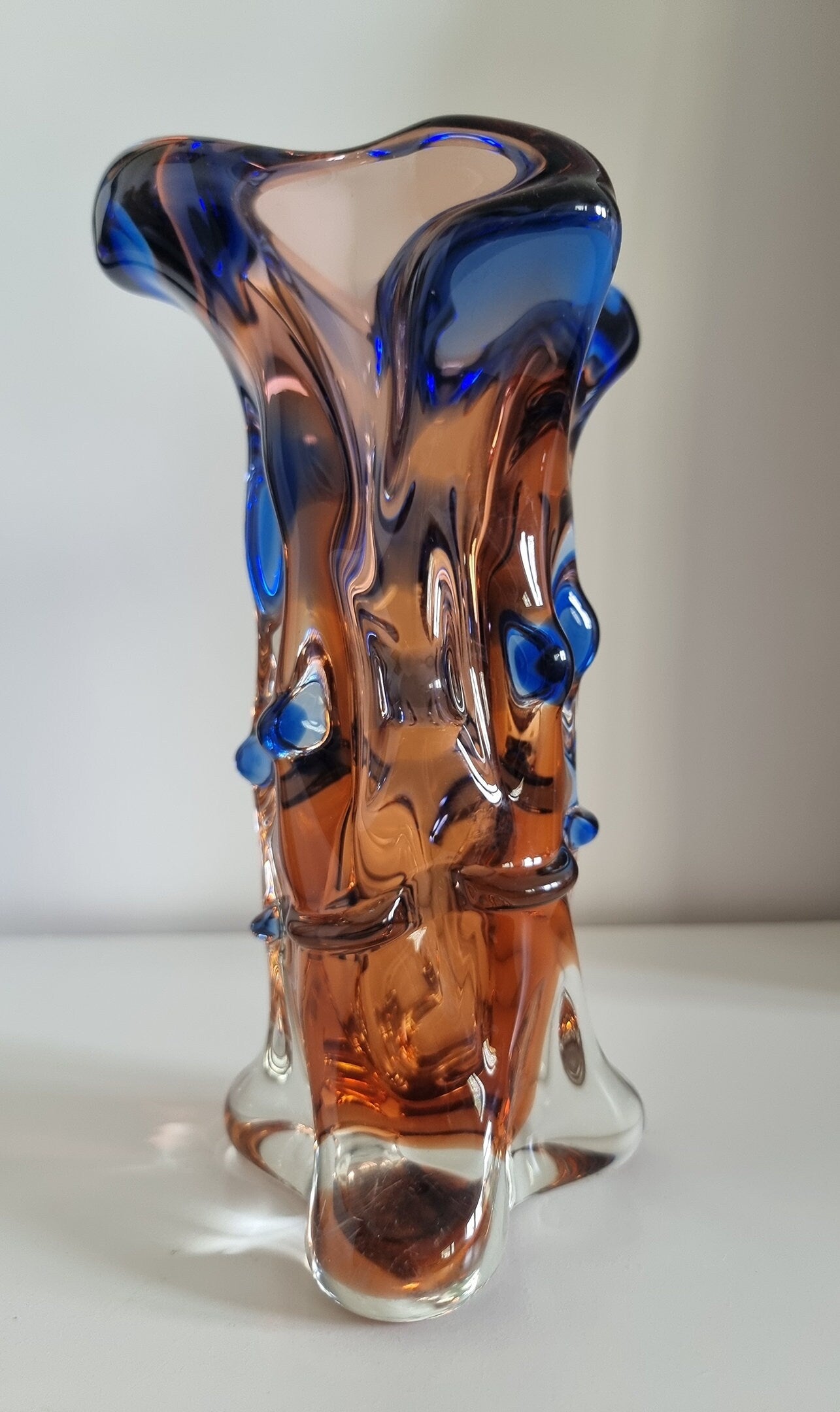 Mid-Century Mstisov 'Niagara' Art Glass Vase Designed By Karel Zemek