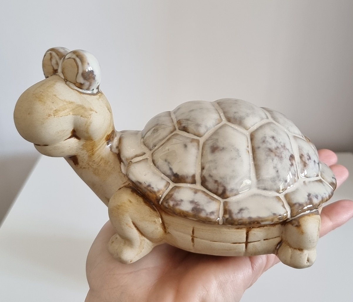 Pair Of Lovely Ceramic Turtle Figurines