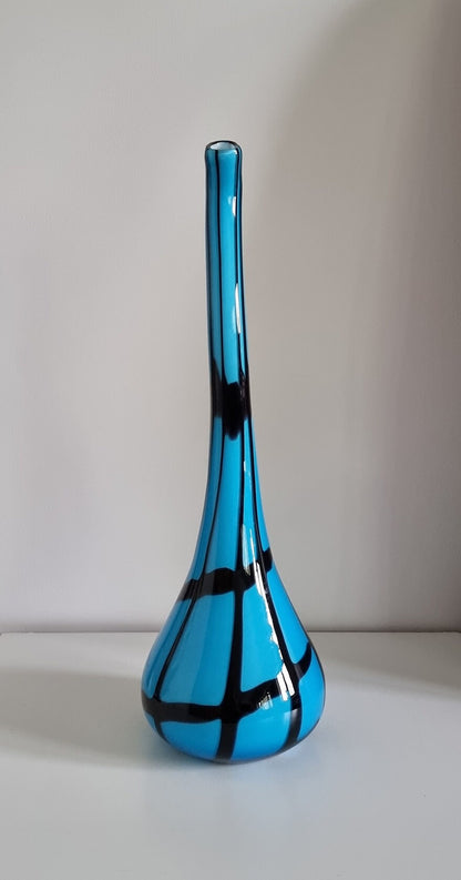 Retro Hand Blown Art Glass Vase