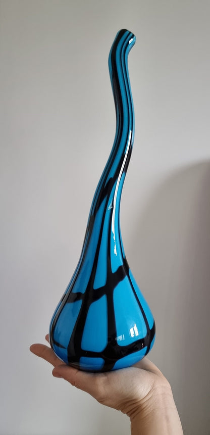 Retro Hand Blown Art Glass Vase