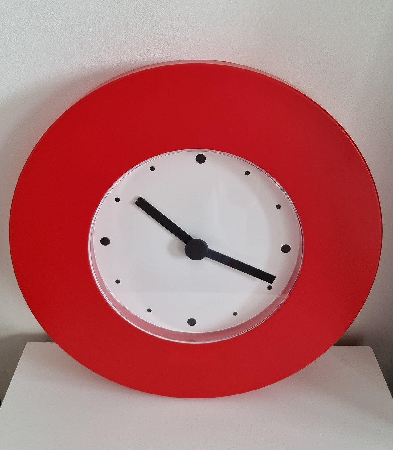 Retro 90s Ikea Tajma Red Wall Clock Designed By K. Hagberg & M. Hagberg