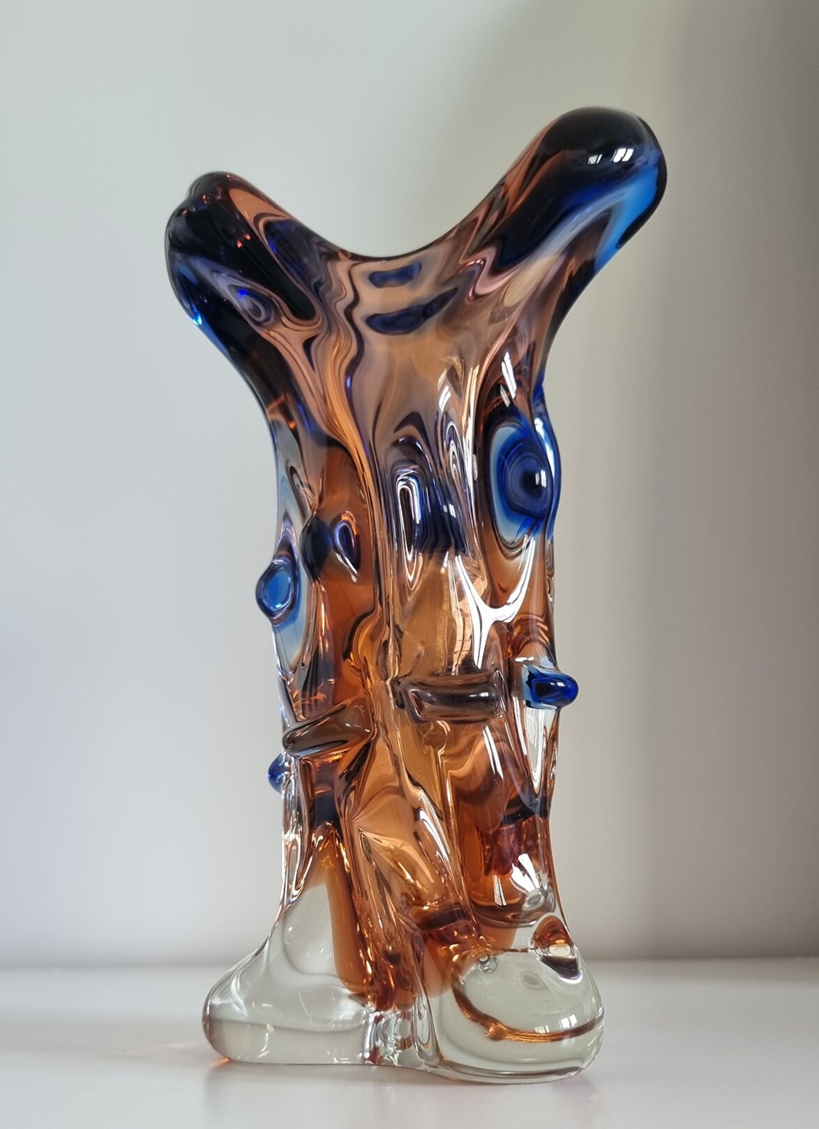 Mid-Century Mstisov 'Niagara' Art Glass Vase Designed By Karel Zemek