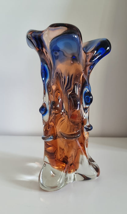 Mid-Century Mstisov 'Niagara' Art Glass Vase Designed By Karel Zemek