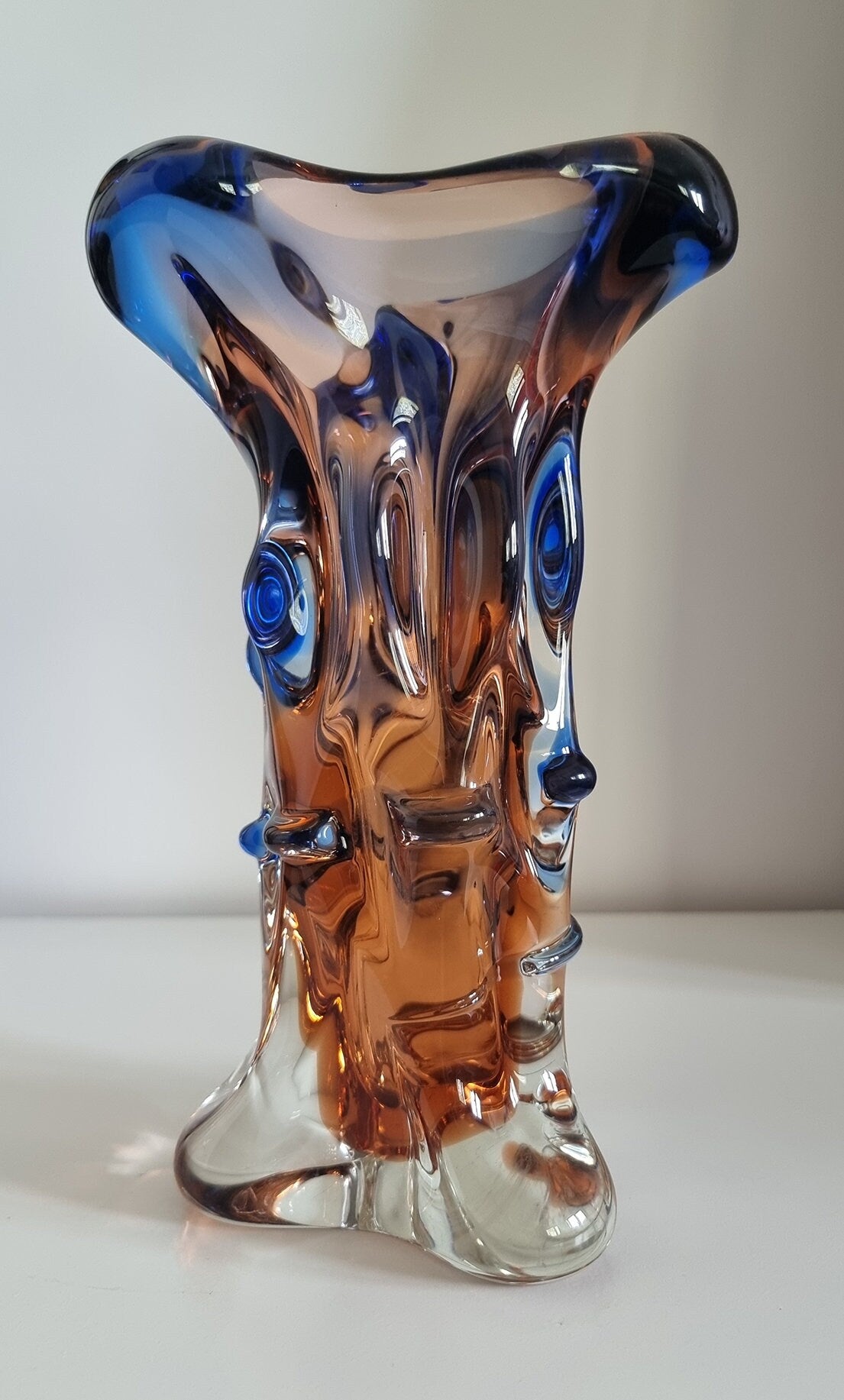 Mid-Century Mstisov 'Niagara' Art Glass Vase Designed By Karel Zemek