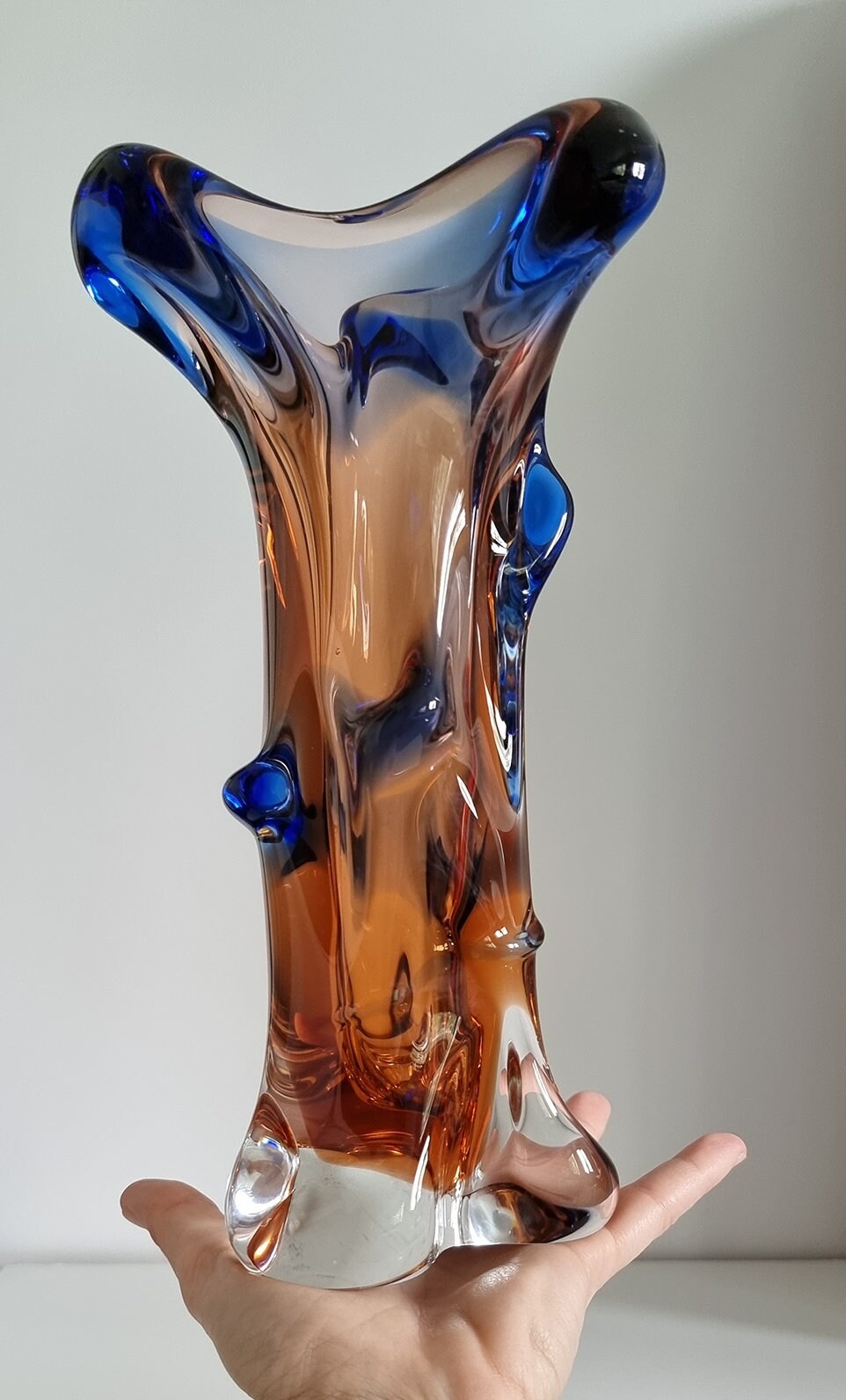 Mid-Century Mstisov 'Niagara' Art Glass Vase Designed By Karel Zemek