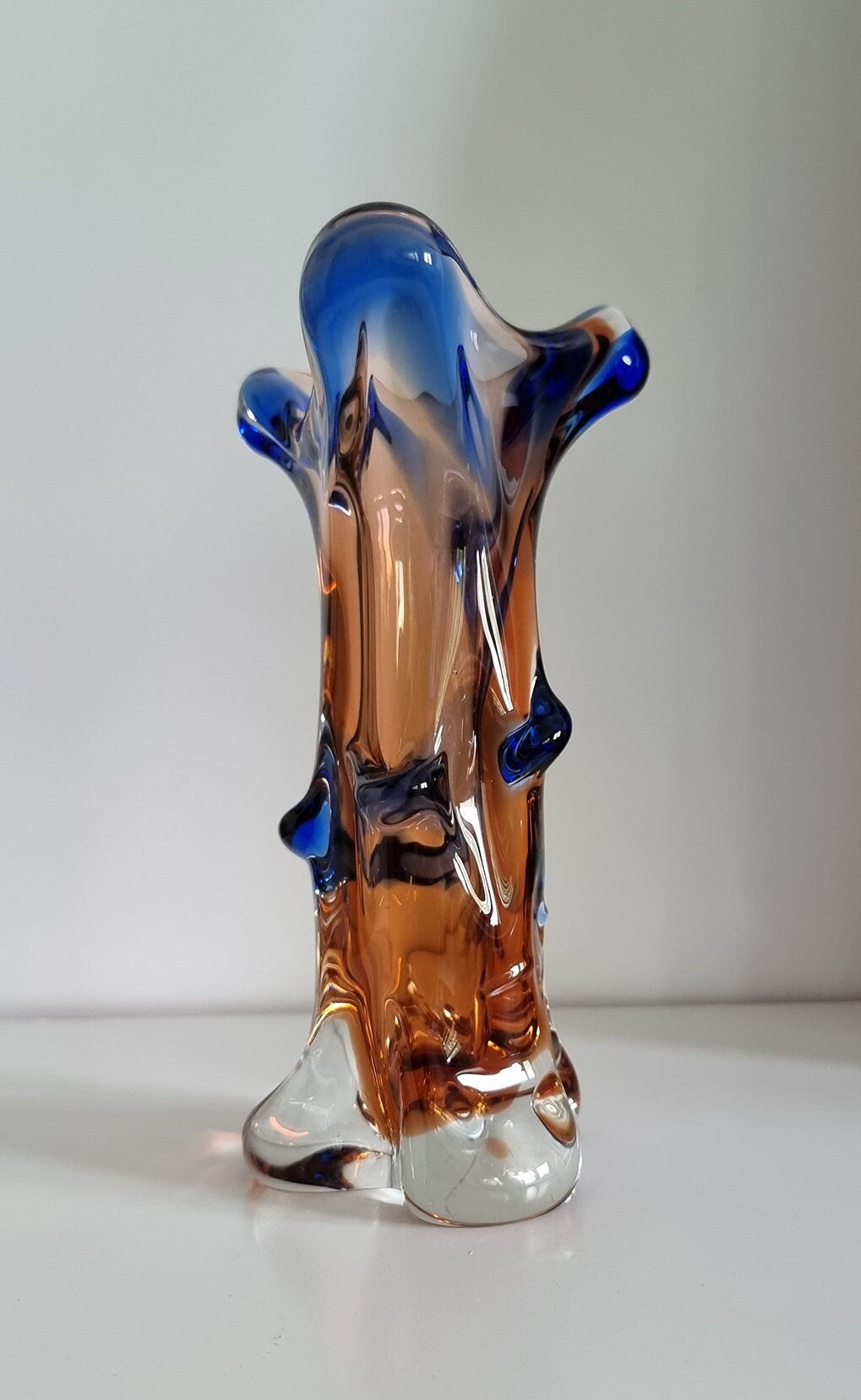 Mid-Century Mstisov 'Niagara' Art Glass Vase Designed By Karel Zemek