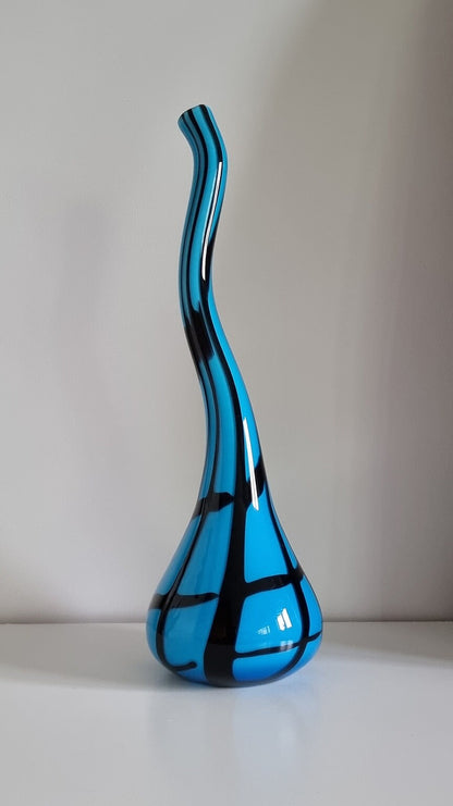 Retro Hand Blown Art Glass Vase