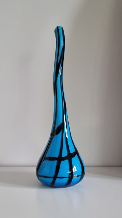 Retro Hand Blown Art Glass Vase