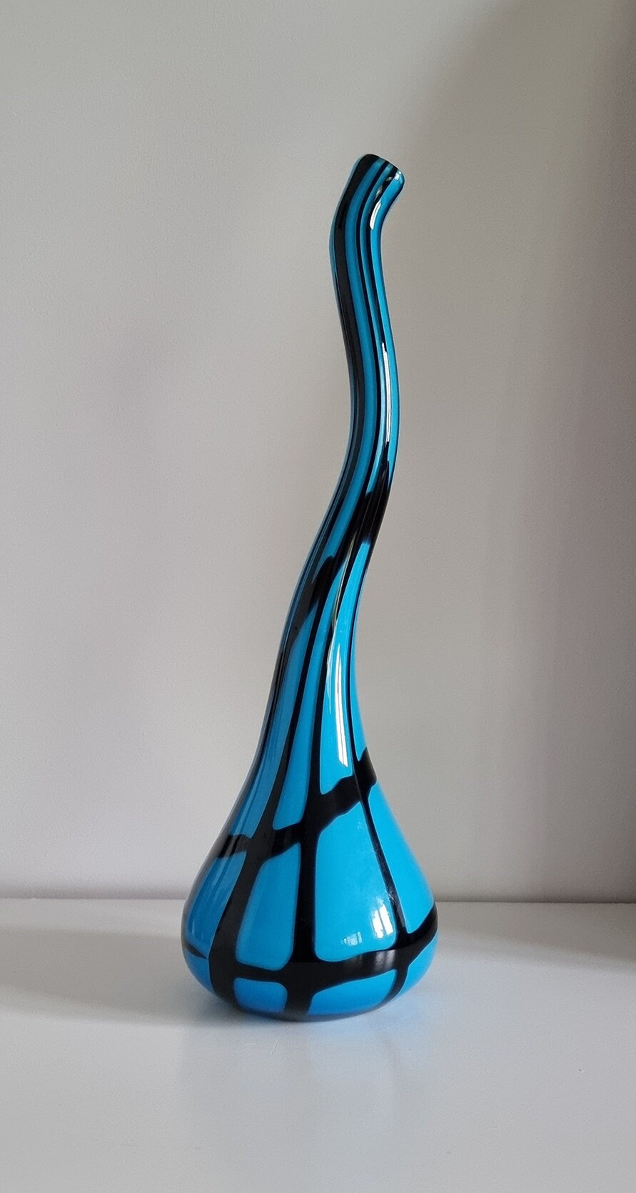 Retro Hand Blown Art Glass Vase