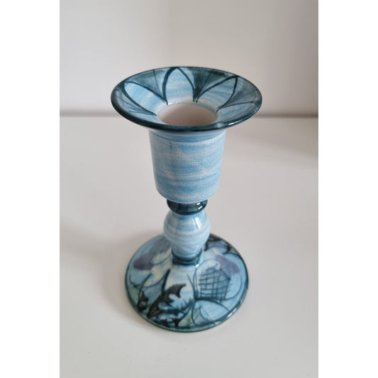 Vintage Scottish Tain Pottery 'Glenaldie' Design Candlestick